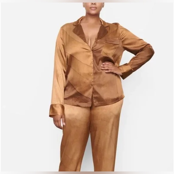 SKIMS Silk Sleep Pant NUDE PRINT (2X) Style#:AP-PNT-1141 - Picture 2 of 9